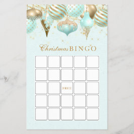 Weihnachten Weihnachten Bingo Game Aqua Flyer