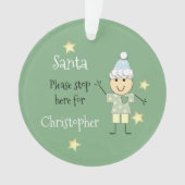 Weihnachten Weihnachten bitte hier grün halten Ornament (Vorderseite)