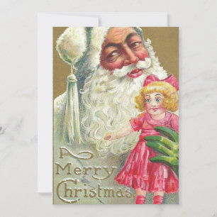 Weihnachten Weihnachten Creepy Santa Holding Puppe