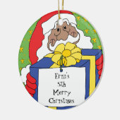 Weihnachten Weihnachten der Farbe Geschenke Keramik Ornament (Links)