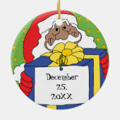 Weihnachten Weihnachten der Farbe Geschenke Keramik Ornament (Hinten)