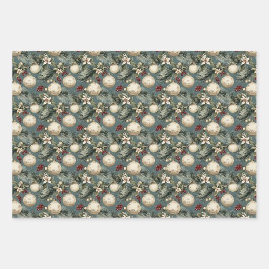 Weihnachten Weihnachten Design Geschenkpapier Set (Vorderseite 2)