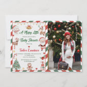 Weihnachten Weihnachten Ein fröhliches kleines Bab Einladung (Vorderseite)