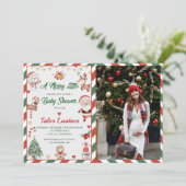 Weihnachten Weihnachten Ein fröhliches kleines Bab Einladung (Stehend Vorderseite)