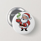 Weihnachten Weihnachten Ein Matcha Drink Button (Vorne & Hinten)