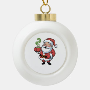 Weihnachten Weihnachten Ein Matcha Drink Keramik Kugel-Ornament
