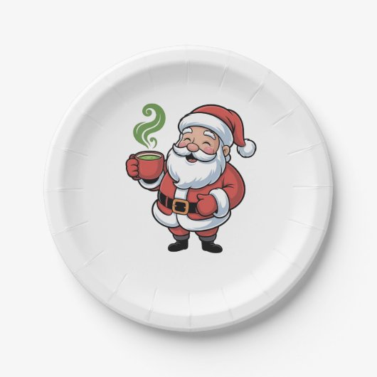 Weihnachten Weihnachten Ein Matcha Drink Pappteller (Vorderseite)