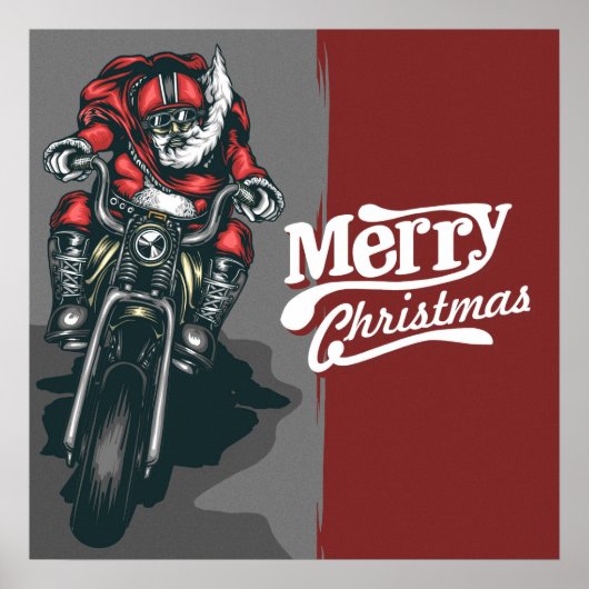 Weihnachten Weihnachten Ein Motorrad fahren Poster (Vorne)