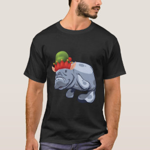 Weihnachten Weihnachten Elf-Hat-Meer-Kuh Manatee G T-Shirt