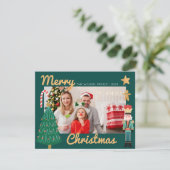 Weihnachten Weihnachten Familienurlaub Foto Card (Stehend Vorderseite)