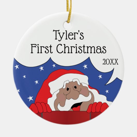 Weihnachten Weihnachten Farbe sagt Keramik Ornament (Vorne)