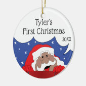 Weihnachten Weihnachten Farbe sagt Keramik Ornament (Links)