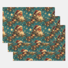 Weihnachten: Weihnachten Feierliche Nacht Himmel Geschenkpapier Set