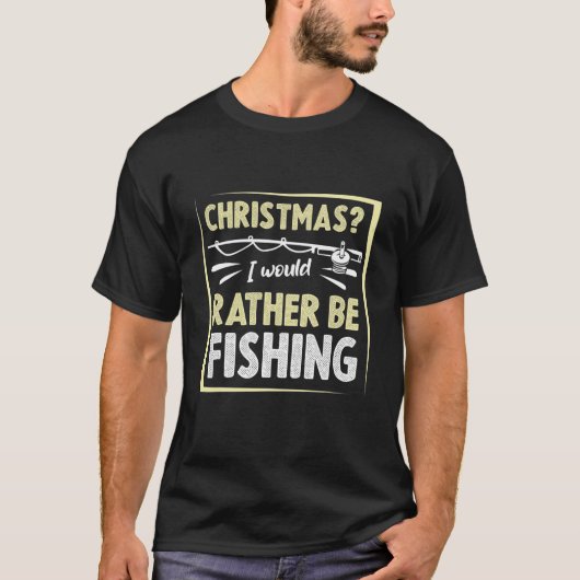 Weihnachten Weihnachten Fischen Forelle Bass Flieg T-Shirt (Vorderseite)