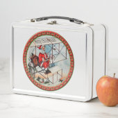 Weihnachten Weihnachten fliegt altes Flugzeug Metall Lunch Box (Beispiel)