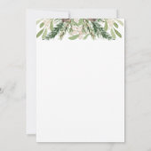 Weihnachten Weihnachten Florals Urlaub Fotokarte Einladung (Rückseite)