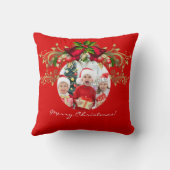 Weihnachten Weihnachten Foto Vorlage 4 Kinder Fami Kissen (Rückseite)