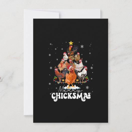 Weihnachten Weihnachten frohe Chickmas Weihnachtsm Einladung (Vorderseite)