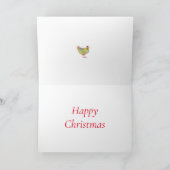 Weihnachten Weihnachten Funny farbenfrohe Hühnerku Karte (Innenseite)