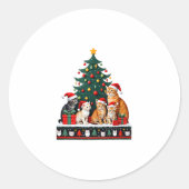 Weihnachten Weihnachten Funny hässliche Frauen Män Runder Aufkleber (Vorderseite)