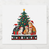 Weihnachten Weihnachten Funny hässliche Frauen Män Schaumweinetikett (Einzelnes Label)