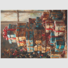 Weihnachten Weihnachten Gegenwart Stapel Dekoupage Seidenpapier