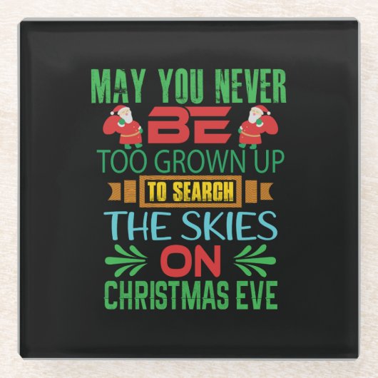 Weihnachten - Weihnachten Glasuntersetzer (Vorderseite)