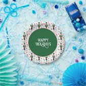 Weihnachten Weihnachten glückliche Feiertage Pappteller (Party)