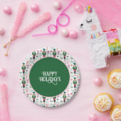 Weihnachten Weihnachten glückliche Feiertage Pappteller (Party)