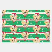 Weihnachten Weihnachten Golden Retriever Hund Schn Geschenkpapier Set (Vorderseite 3)