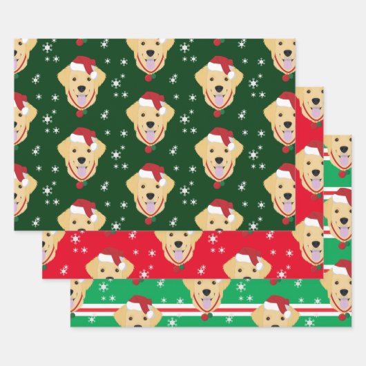 Weihnachten Weihnachten Golden Retriever Hund Schn Geschenkpapier Set (Set)