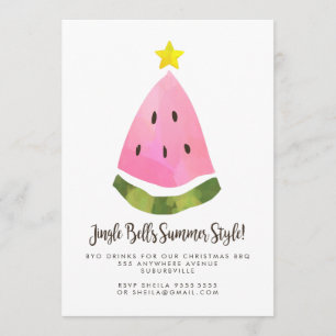 Weihnachten Weihnachten GRILLEN Watermelon Party Einladung
