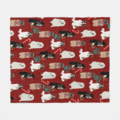 Weihnachten Weihnachten Große Hunde  Fleecedecke (Vorderseite (Horizontal))