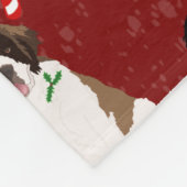 Weihnachten Weihnachten Große Hunde Fleecedecke (Ecke)