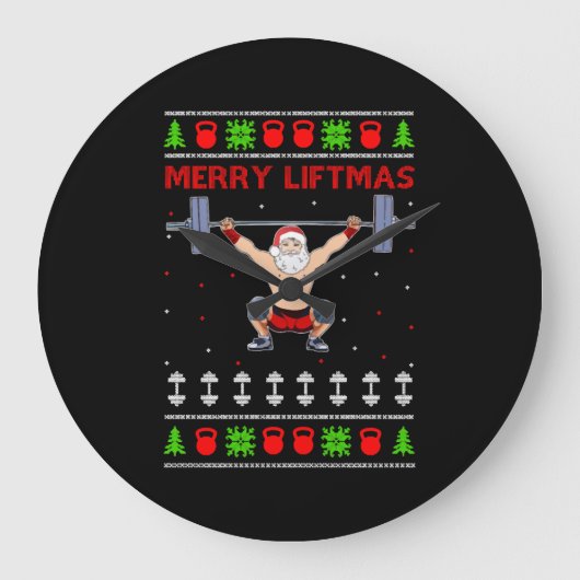 Weihnachten Weihnachten Große Wanduhr (Vorderseite)