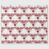 Weihnachten Weihnachten! HO! HO! Er beobachtet dic Geschenkpapier (Flach)