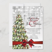Weihnachten Weihnachten Hochzeit Bäume Lichter & R Einladung (Vorderseite)