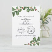 Weihnachten Weihnachten Hochzeit/Verlobung/Abendes Einladung (Stehend Vorderseite)