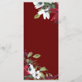 Weihnachten Weihnachten Hochzeitsmenu Menükarte (Rückseite)