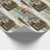 Weihnachten Weihnachten im Flugzeug und Kinder Geschenkpapier (Ecke)