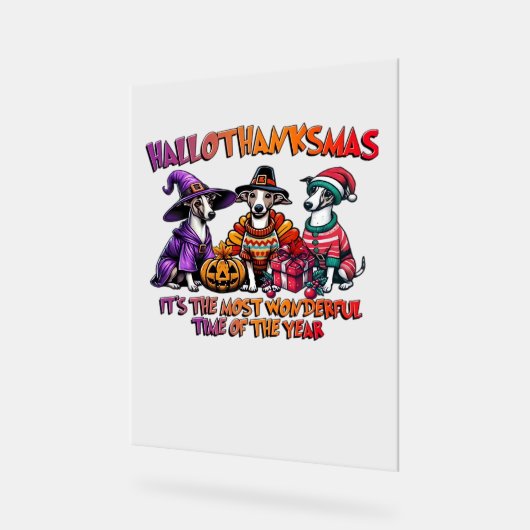 Weihnachten Weihnachten im Weihnachtsgebirge Hallo Acrylschild (Winkel)