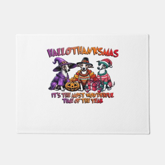 Weihnachten Weihnachten im Weihnachtsgebirge Hallo Fußmatte (Vorderseite)