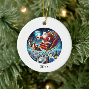 Weihnachten Weihnachten Jahr und Nachricht hinzufü Keramik Ornament