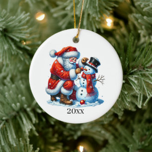 Weihnachten Weihnachten Jahr und Nachricht Keramik Ornament