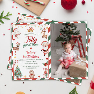 Weihnachten Weihnachten Jolly Gute Zeit 1. Geburts Einladung