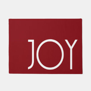 Weihnachten Weihnachten Joy Red Background Fußmatte
