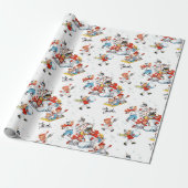 Weihnachten Weihnachten Kinder im Schnee Geschenkpapier (Ungerollt)