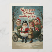 Weihnachten Weihnachten Kinder Sparkling Gruß (Vorne/Hinten)