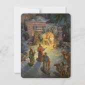 Weihnachten Weihnachten Krippe mit Magi Einladung (Vorderseite)