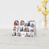 Weihnachten Weihnachten malerisches Städtchen Leer Karte (Gelbe Blume)